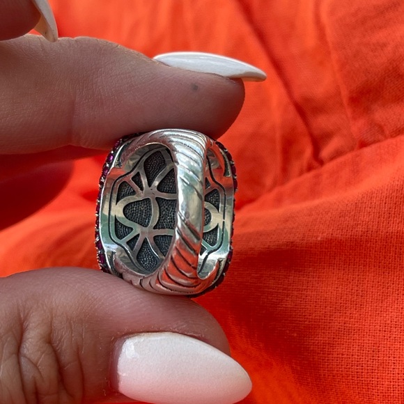 DAVID YURMAN WAVERLY AMETHYST RING PINK SAPPHIRES - Picture 10 of 12